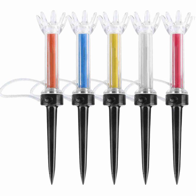 5 piezas de accesorios de práctica de entrenamiento de tee de golf de plástico magnético flexible para golfistas (79 mm)