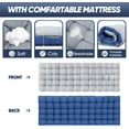 thumbnail image 3 of Portable Camping Cot with Mattress - Outdoor Folding Heavy Duty Sleeping Bed with Side Pocket for Adults - Oxford Single Lounge Chaise for Camping Tent Beach Office Max Load 300 LBS (Grey), 3 of 7