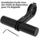 thumbnail image 4 of Extensor de extensión de manillar de bicicleta de 10 cm Soporte de manillar Soporte de montaje de extensión de abrazadera única para luz LED de bicicleta, GPS, teléfono, velocímetro negro, 4 of 5