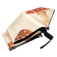thumbnail image 5 of Red Brown Mushrooms All Weather Umbrella Triple Folding Parasol 6 Ribs UV Protection Portable, 5 of 8