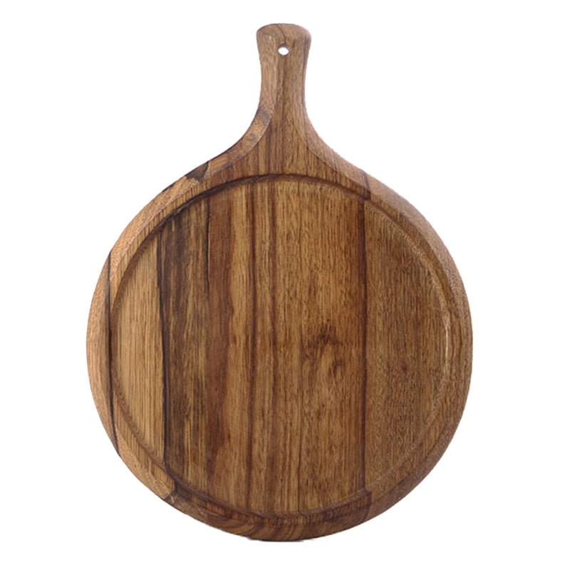 Wooden Pizza Tray Round Pizza Board with Handle Pizza Stone Baking Tray
