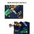 thumbnail image 6 of Cartoon Tractor Living Room Curtains 2 Panel, Cute Beep Car Digger Shovel Truck Navy Blue Cafe Window Treatment, Farmhouse Bedroom Bathroom Kitchen Curtains Drapes 104"x54", 6 of 6