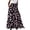 Black-2, variant on ZToonmas Women's Floral Print Tiered Maxi Skirt Elastic Waist Drawstring Skirt with Pockets for Summer Casual and Vacation