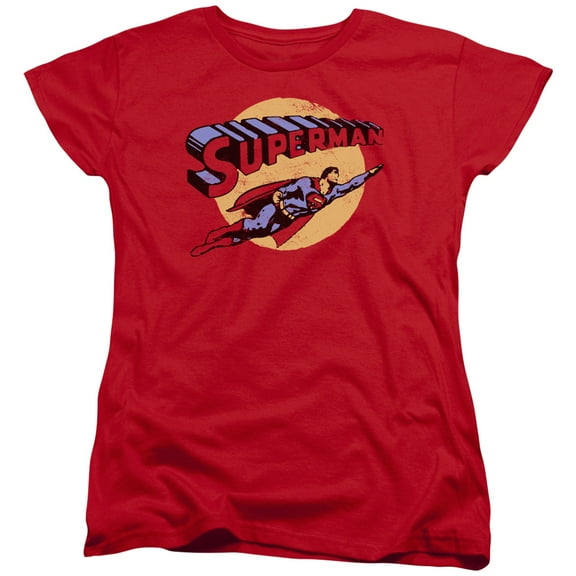Superman Fly By Women's T-Shirt Red