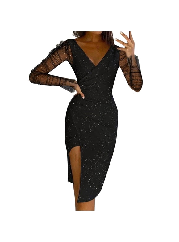 Sheer Black Dresses