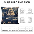 thumbnail image 5 of YINGXI  Marine Pattern Throw Pillow Cover Sailboat Wheel Lantern Boat Bottle Sea Star OceanHome Decor Pillowcase Cushion Cover 22x22in, 5 of 5
