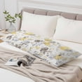 thumbnail image 4 of Yellow Grey Botanical Body Pillow Cover, Pillowcase Protectors with Zipper, Breathable Decorative Throw Pillow Case Cover, Spring Floral Watercolor Pillow Shams for Couch Sofa 20x60Inch, 4 of 8