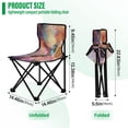 thumbnail image 3 of BZSMCE Camping Chairs Modern Radiant Hummingbird Whirl Pattern Folding chair, 3 of 8