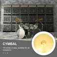thumbnail image 2 of LOLIPPYY Practice Jazz Drum Crash Cymbal Yellow Metal for Drum Set Excellent Workmanship, 2 of 6