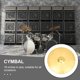 thumbnail image 5 of WHAMVOX Cymbal Para De Batería Amarillo Con Delicado Y Ligero Ideal Para Y Rendimiento, 5 of 6