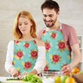 thumbnail image 3 of Pioneer Flower Floral Print Pattern Apron for Women and Men, Cotton Linen Waterproof with Pockets, Adjustable, 33x27 Inch for Kitchen, Gardening, BBQ, Salon, 3 of 6