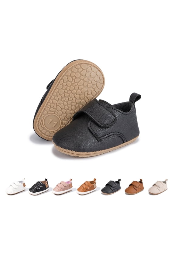 Baby Boys Girls PU Leather Soft Rubber Sole Sneakers Anti-Slip Toddler Ankle Boots Infant Walking Shoes Moccasins