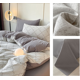 thumbnail image 4 of Xiao Hua Juego de sábanas, juego de sábanas y fundas de almohada, juego de cama individual, ropa de cama de hotel, decoración del hogar (Gray), 4 of 4