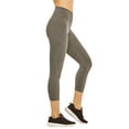 thumbnail image 2 of Sofra Women & Plus Soft Cotton Active Stretch Capri Length Lightweight Leggings, 2 of 4