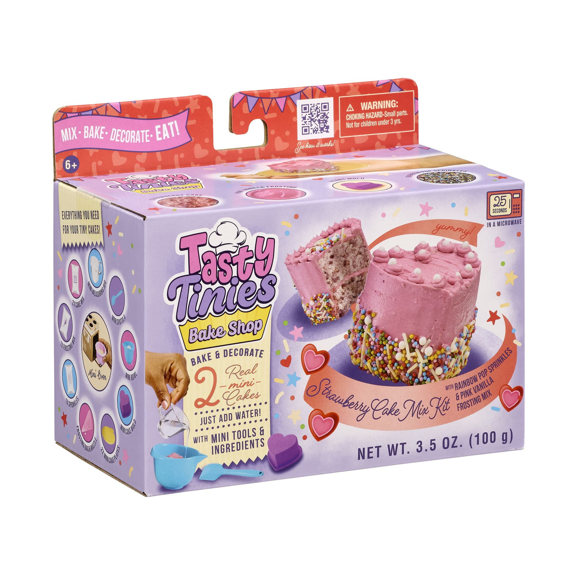 Tasty Tinies Bake Shop Strawberry Flavoured Cake Mix Kit