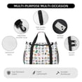 thumbnail image 4 of Easygdp Hello Summer Cat Bolsa de Gimnasio, Bolsa de Viaje Duffel, Bolsa de Fin de Semana con Compartimentos, Bolsa de Mano para Noche, 4 of 7