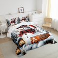 thumbnail image 3 of Feelyou Kawaii Snowman Queen Comforter Set, Rustic Snow Bedding Sets, Winter Christmas Festival Reversible Bedding Comforter Set, Microfiber Bedroom Decor,3 Pieces, 3 of 8