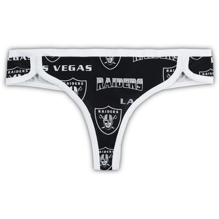 

Women s Concepts Sport Black/White Las Vegas Raiders Breakthrough Knit Thong