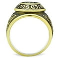 thumbnail image 3 of Men's Gold IP Stainless Steel US Military / Veteran Wide Band Ring - Size 12, 3 of 6