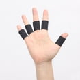 thumbnail image 1 of 10 piezas de mangas para dedos deportivas elásticas para artritis, protectores de compresión para nudillos, previenen callos (negro), 1 of 5