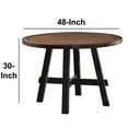 thumbnail image 5 of Benjara Cottage Style Round Wooden Dining Table Brown, 5 of 5