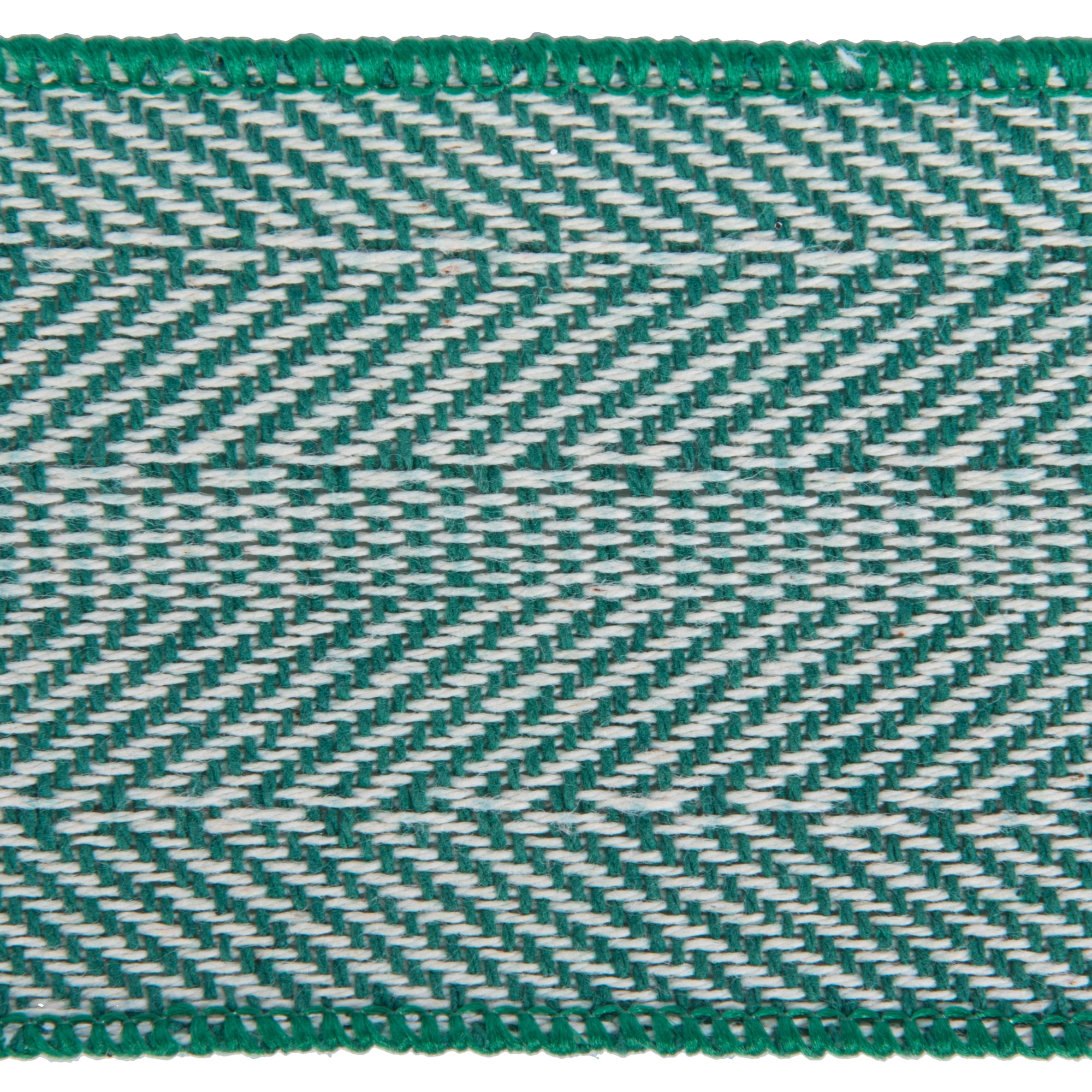 Vickerman 2.5" x 10 Yards Green Herringbone Christmas Ribbon