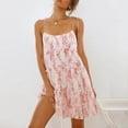 thumbnail image 2 of Kcodviy Women Spring and Summer Petite Summer Dresses for Women Petite Length Resort Style Printed Suspender Knee Length Summer Dresses Dress Mini Dress, 2 of 9