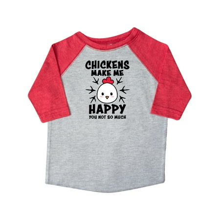 

Inktastic Chickens Make Me Happy You Not So Much Gift Toddler Boy or Toddler Girl T-Shirt