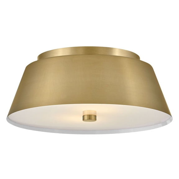 83513LCB Lark Tess - 16W 2 LED Medium Flush Mount-5.5 Inches Tall and 14 Inches Wide-Lacquered Brass Finish