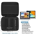 thumbnail image 2 of FINPAC Hard Portfolio Case for 10.9-inch iPad Air 5th Gen 2022, 11-inch iPad Pro (3rd/2nd/1st Gen) M1 5G 2021, 10.9'' iPad Air 4, 10.2'' iPad 9/8/7, Tablet Carrying Sleeve with Accessory Pocket, Brown, 2 of 7