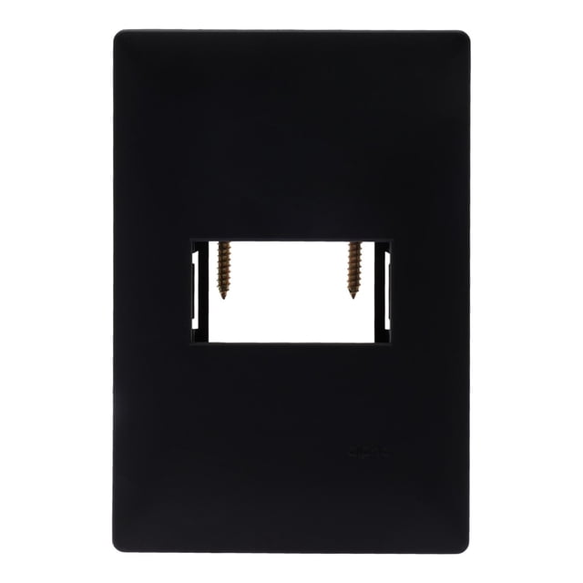 Placa 1 Modulo Alpha Estévez Plástico Negro
