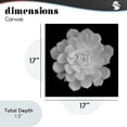 thumbnail image 3 of Pure White Succulent Contrast Canvas Wall Art, design by Phillip Flowers, 3 of 7