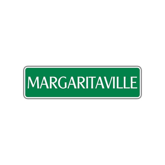 Margaritaville Aluminum Metal Novelty Street Sign Buffet Margarita Wall Décor 4x13.5