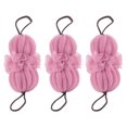 thumbnail image 1 of EeaseCA 3Pcs Bath Loofah Sponges Simple Design Bath Puffs Bath Loofah Balls Pink, 1 of 8