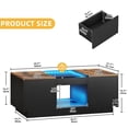 thumbnail image 6 of DWVO Modern LED Coffee Table, Large Living Room Center Tables with 2 Drawers, Rustic Brown, 6 of 8