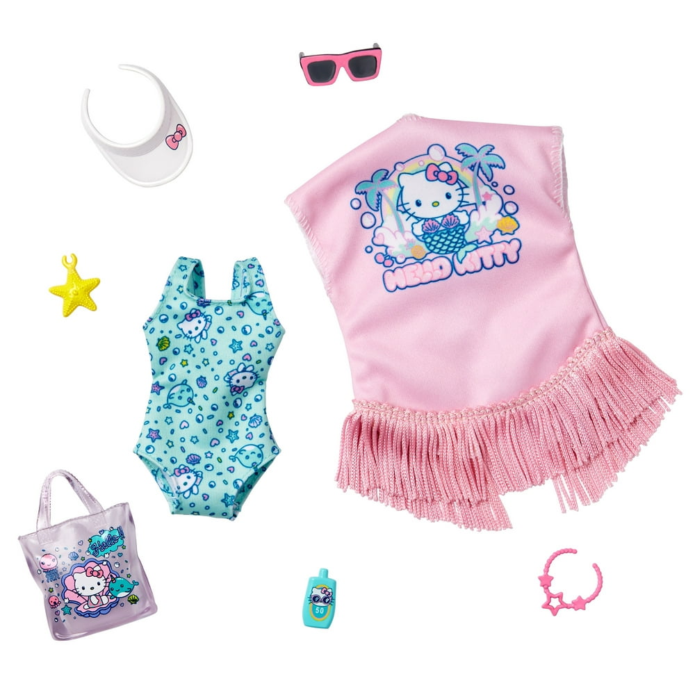 Barbie Doll Clothes Hello Kitty And Friends Fashion Pack With Swimsuit 