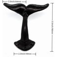 thumbnail image 4 of Set of 2(Whale Tail)Whale Coat Hooks, Whale Tail Hooks, Black Cast Iron Wall Hooks Towel Hooks, 4 of 4