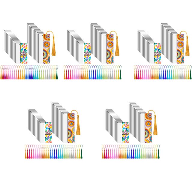 Marcapáginas En Blanco de Sublimación de 150 Piezas Productos En Blanco de Sublimación Marcapáginas DIY Proyectos Artesanales Sublimación Doble