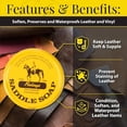 thumbnail image 5 of Fiebing's Yellow Saddle Soap Leather Cleaner & Conditioner for Saddles Boots Shoes 3.5oz 2PK, 5 of 7
