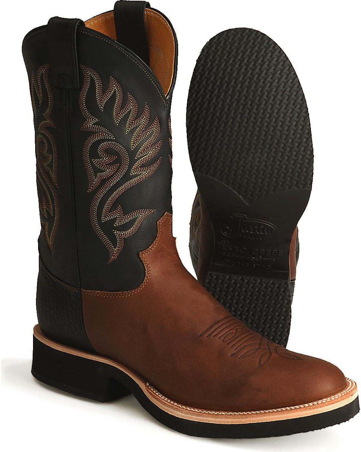 justin crepe sole boots