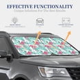 thumbnail image 3 of Kdxio Flamingo Print 2-Piece Sun Shade Front Windshield - Foldable Car Front Window Sunshades for Most Sedans SUV Truck, 3 of 6