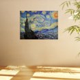 thumbnail image 2 of 30" Wide Photo Print Canvas Wall Art Panel - Van Gogh Iconic - Starry Night, 2 of 2