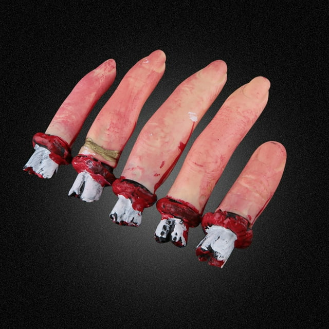 Mom's Best Accesorios de broma de Halloween: Dedos ensangrentados cortados