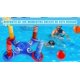 thumbnail image 4 of Kit Inflable para Alberca Piscina, Incluir Cancha de Baloncesto, Juego de Lanzamiento de Anillo Cruzado, con Bomba de Aire, 4 of 4
