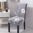 thumbnail image 2 of Cubierta de sil del comedor de impresión digital Cubierta de sil del banquete Protector del asiento del taburete para el hote Estilo_6 Baoblaze Fundas para silla de comedor, 2 of 8