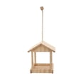 thumbnail image 2 of 12 Inch, Natural Solid Wooden Open Hanging Bird House Feeder, Outdoor Patio Yard Garden Balcony Decoration Hanging Ornament For Wild Birds For Family For Outdoor Use, 2 of 6