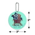 thumbnail image 6 of Ruff Day Labrador Lab Dogs Rough Round Luggage ID Tag Card Suitcase Carry-On, 6 of 8