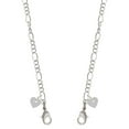 thumbnail image 1 of Acrylic 5/16" Imitation Pearl Heart Silvertone Face Mask Necklace, 1 of 2