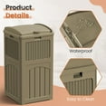 thumbnail image 5 of Homall Homes 36 Gallon Trash Can Plastic Kitchen Trash Can,Brown, 5 of 8