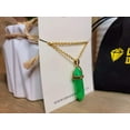 thumbnail image 2 of Gold tone Jade Point Necklace- Good Luck Fortune (Powerful Necklace), 2 of 9